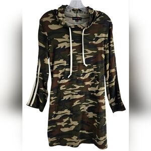 Absolutely Love It XL Camo Print Hoodie Dress With Pouch 3296-AE